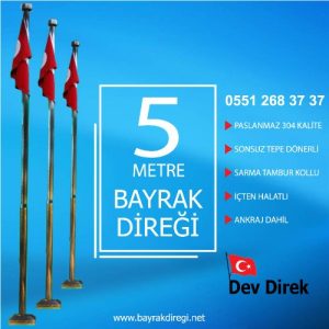 5 Metre Bayrak Diregi 300x300, Bayrak Direği / Bayrak Direği İmalatı